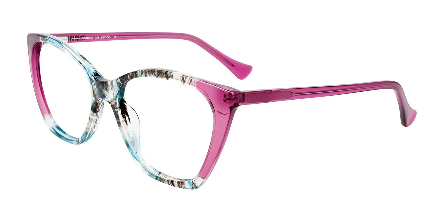 Paradox P5075 Eyeglasses Turquoise Marbled & Crystal Purple