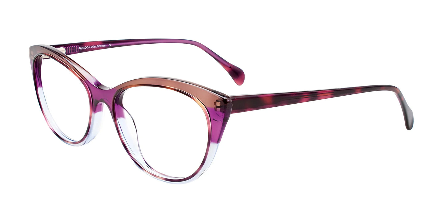 Paradox P5076 Eyeglasses Brown & Purple & Light Blue Crystal