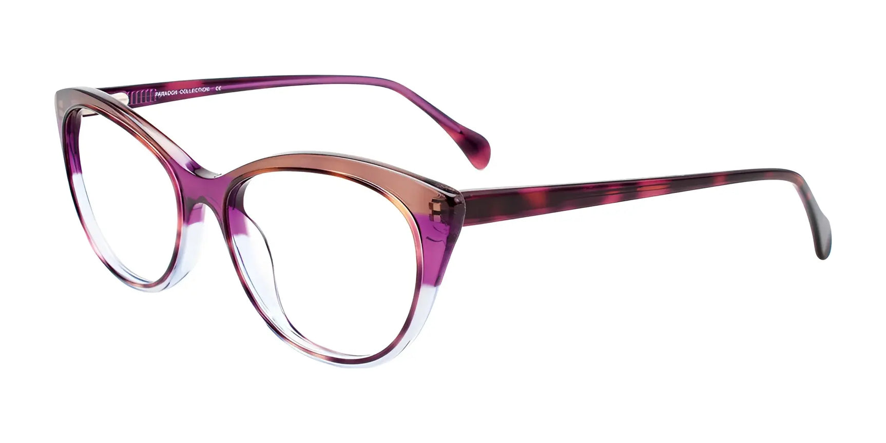 Paradox P5076 Eyeglasses Brown & Purple & Light Blue Crystal