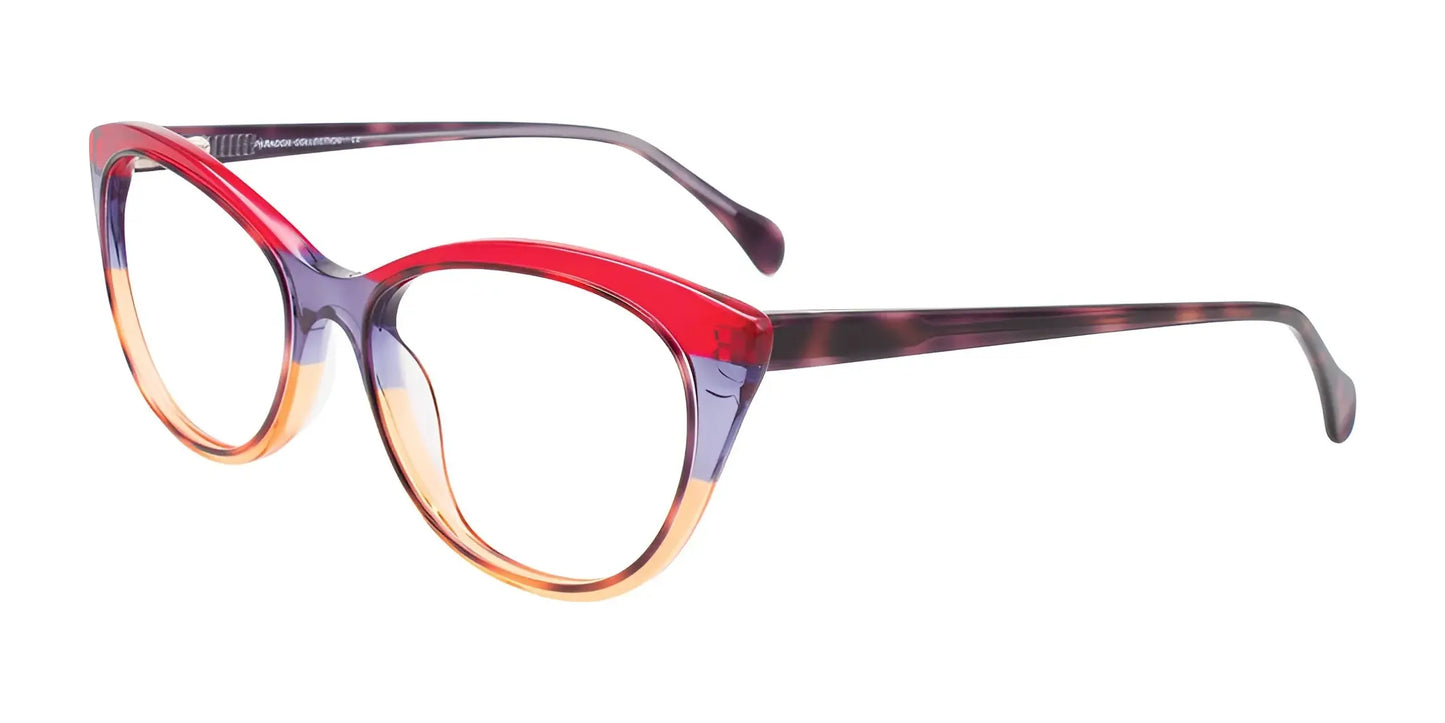 Paradox P5076 Eyeglasses Red & Blue & Orange Crystal