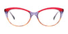 Paradox P5076 Eyeglasses | Size 54 / Blue & Brown & Pink Crystal