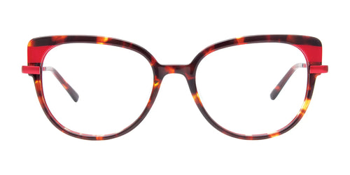 Paradox P5077 Eyeglasses / Size 52 / Demi Amber & Red