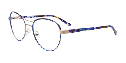 Paradox P5078 Eyeglasses Satin Blue & Satin Silver