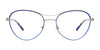 Paradox P5078 Eyeglasses | Size 53 / Satin Blue & Satin Silver