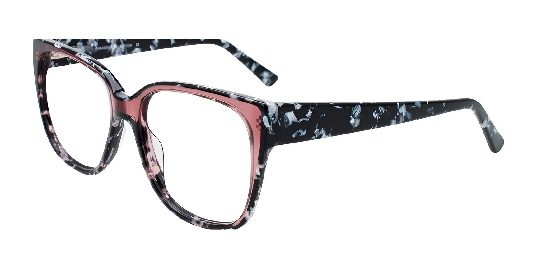 Paradox P5081 Eyeglasses Crystal Pink & Black & White Marbled / Black & Wh