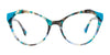 Paradox P5091 Eyeglasses | Size 53 / Green Tor & Turquoise Trim