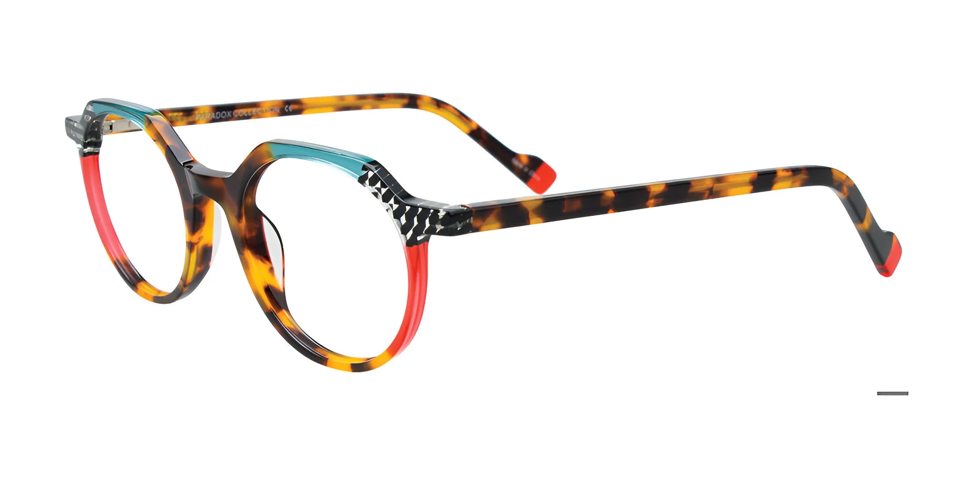 Paradox P5096 Eyeglasses Multicolor Multipattern Tortoise & Red