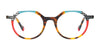 Paradox P5096 Eyeglasses | Size 47 / Multicolor Multipattern Red & Teal