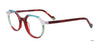 Paradox P5096 Eyeglasses | Size 47 / Multicolor Multipattern Red & Teal