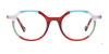 Paradox P5096 Eyeglasses | Size 47 / Multicolor Multipattern Red & Teal