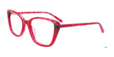 Paradox P5097 Eyeglasses Red & Transparent Marble Red