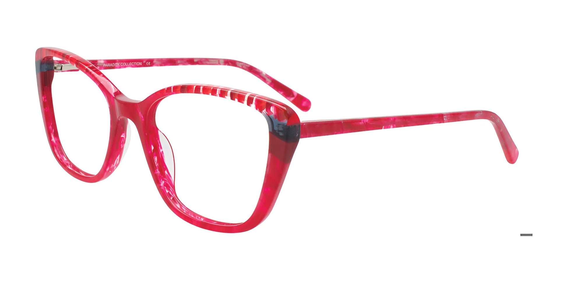 Paradox P5097 Eyeglasses Red & Transparent Marble Red
