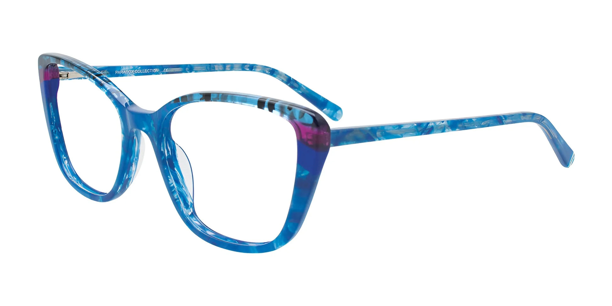 Paradox P5097 Eyeglasses Blue & Transparent Marble Blue