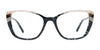 Paradox P5097 Eyeglasses | Size 52 / Black & Transparent Marble Black