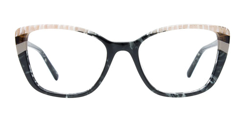 Paradox P5097 Eyeglasses / Size 52 / Black & Transparent Marble Black