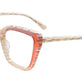Beige With White Pattern & Peach