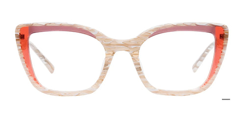 Paradox P5098 Eyeglasses / Size 53 / Beige With White Pattern & Peach