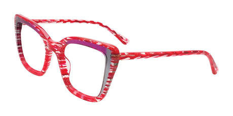 Paradox P5098 Eyeglasses Crystal With Red Pattern & Grey