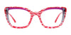 Paradox P5098 Eyeglasses | Size 53 / Beige With White Pattern & Peach