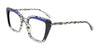 Paradox P5098 Eyeglasses | Size 53 / Crystal With Black Pattern & Blue