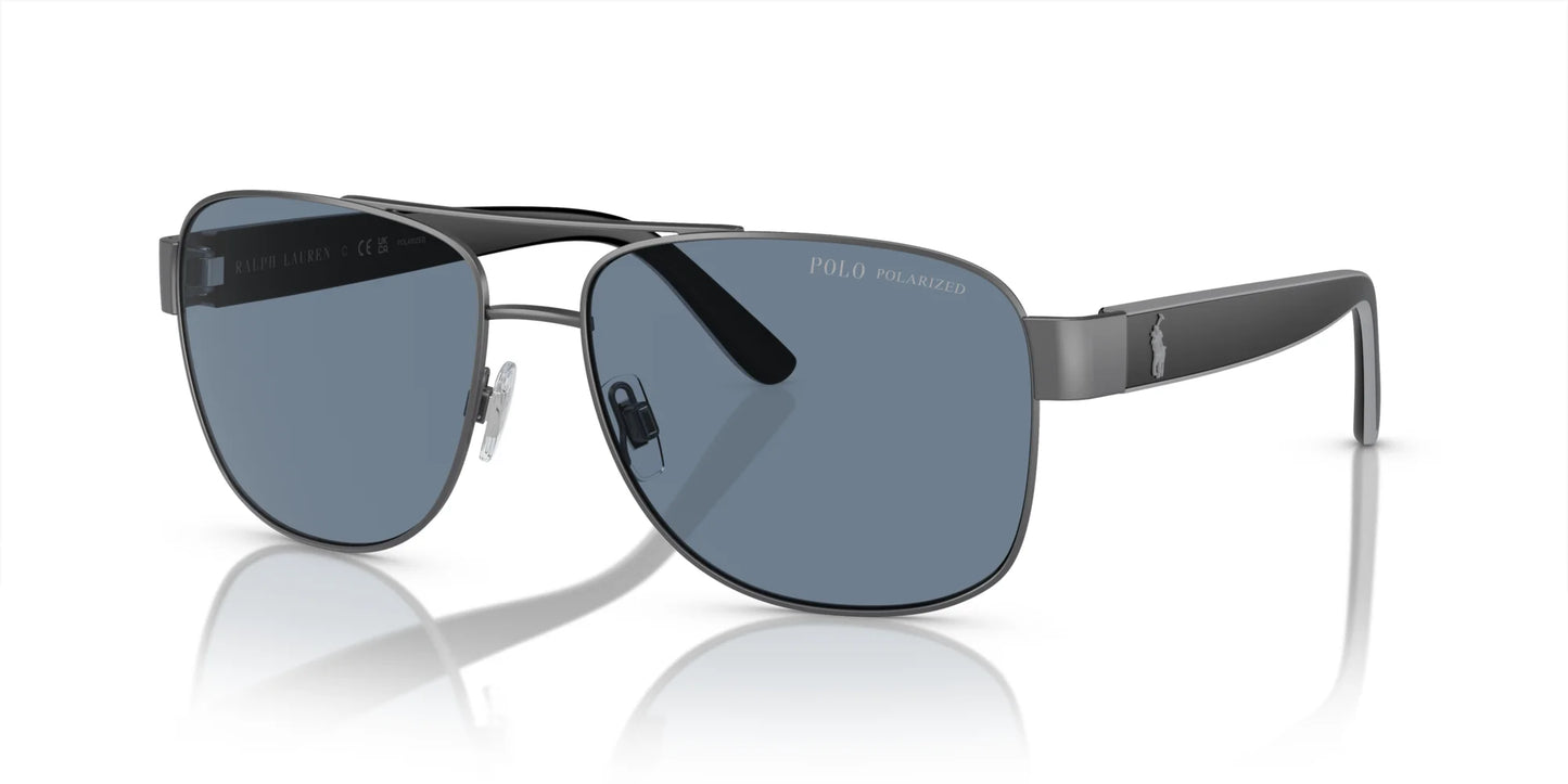 Polo PH3122 Sunglasses Matte Dark Gunmetal / Polarized Blue