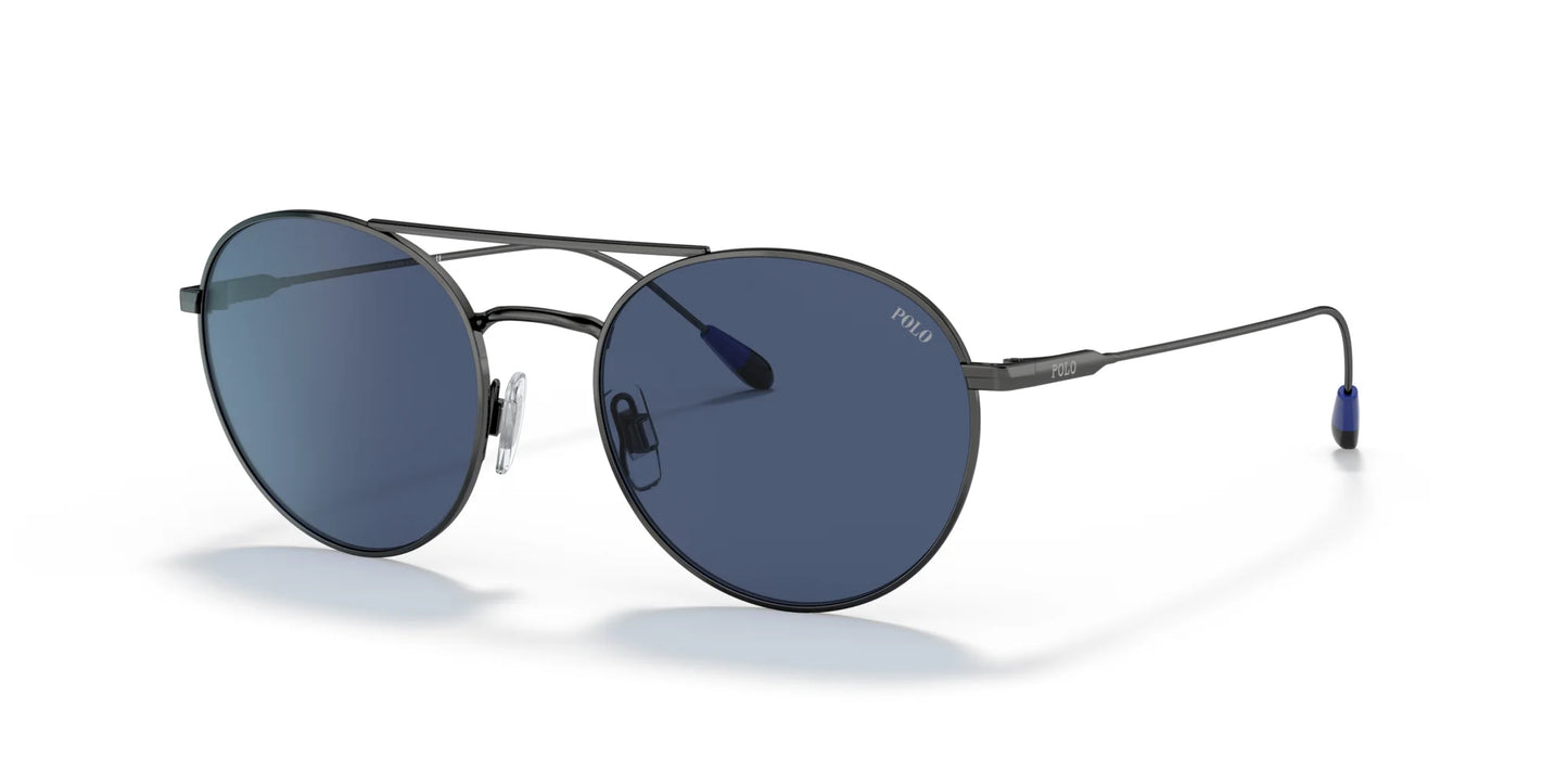 Polo PH3136 Sunglasses Shiny Dark Gunmetal / Dark Blue