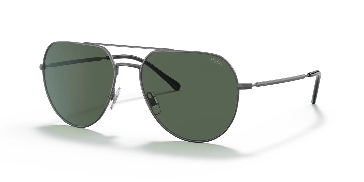 Polo PH3139 Sunglasses Shiny Dark Gunmetal / Dark Green