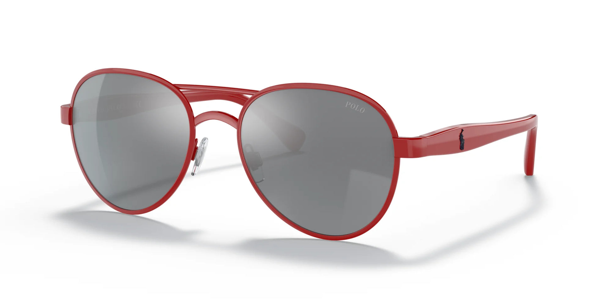 Polo PH3141 Sunglasses Shiny Red / Grey Mirror Silver Gradient