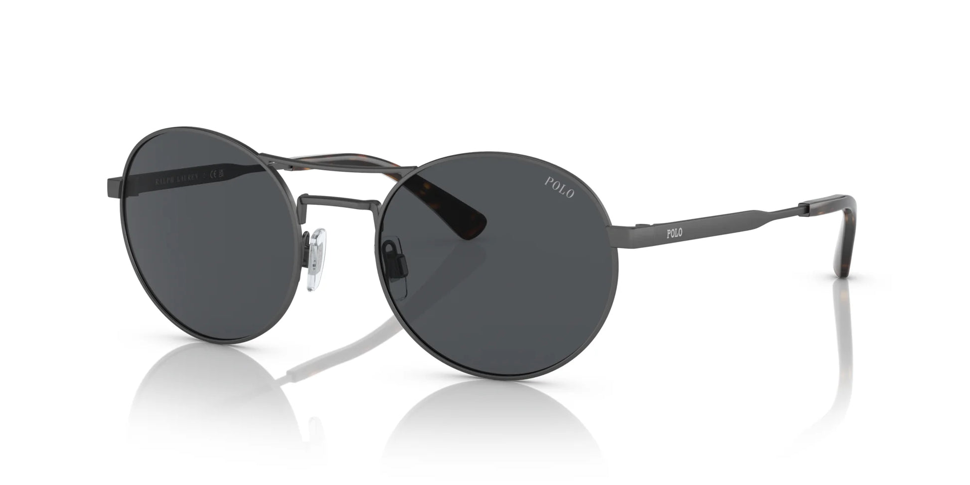Polo PH3142 Sunglasses Semishiny Dark Gunmetal / Dark Grey