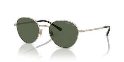 Polo PH3144 Sunglasses Semi-Shiny Pale Gold / Polarized Dark Green