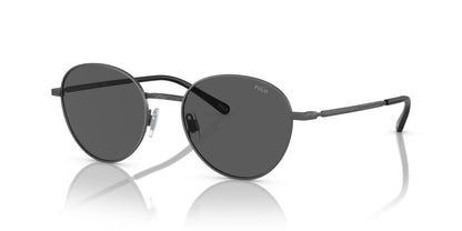 Polo PH3144 Sunglasses Semishiny Dark Gunmetal / Grey