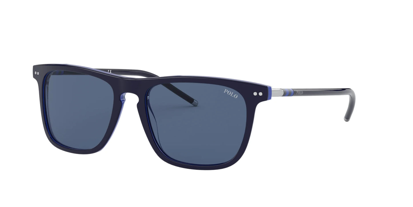 Polo PH4168 Sunglasses Shiny Navy Blue On Royal Blue / Dark Blue