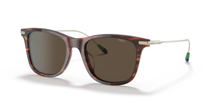 Polo PH4179U Sunglasses | Size 52 / Shiny Striped Havana / Brown (3N 14.5%)