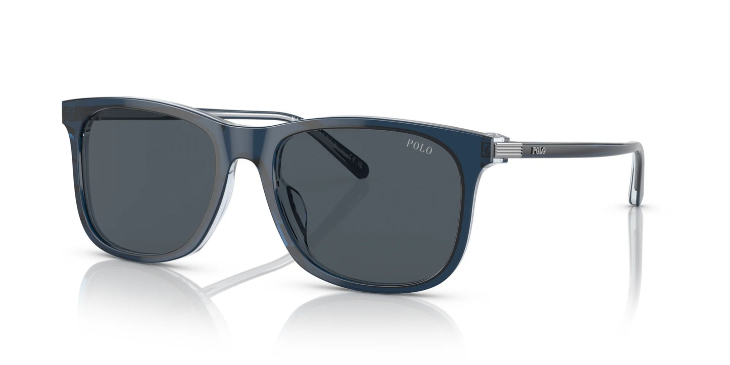 Polo PH4186U Sunglasses Shiny Transparent Blue On Crystal / Dark Grey