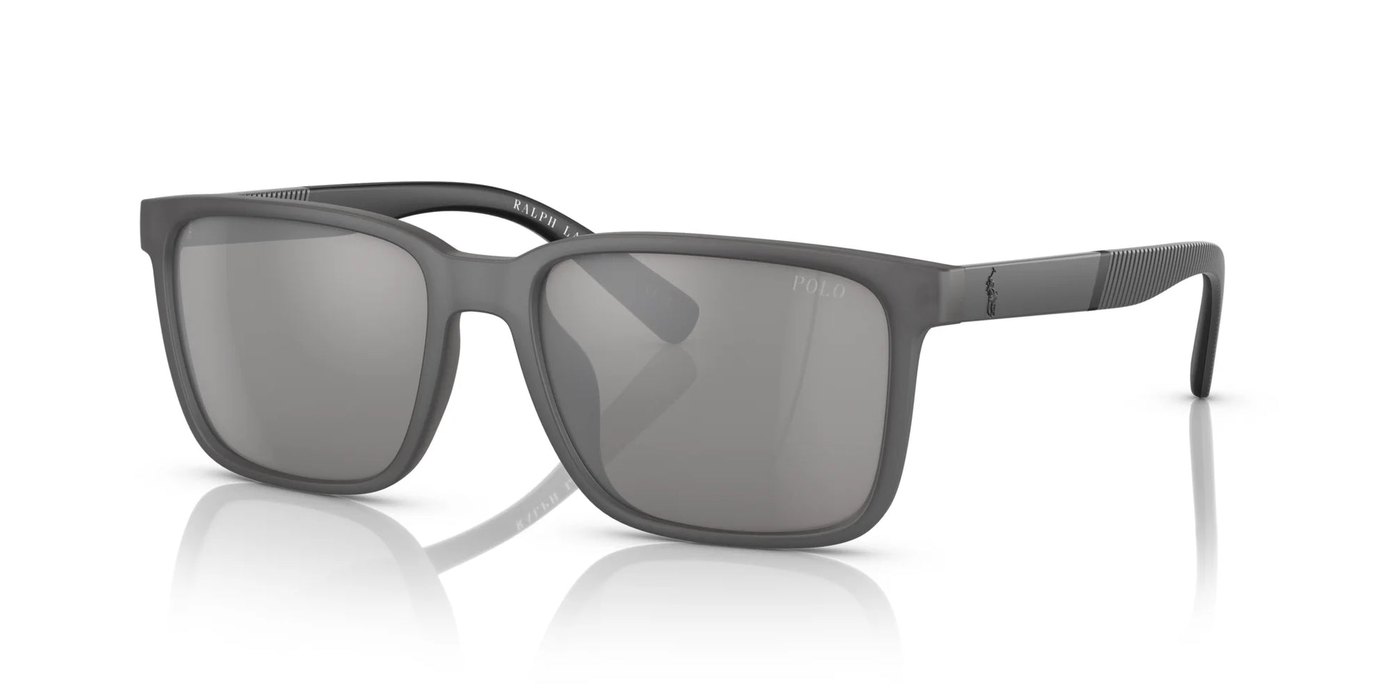 Polo PH4189U Sunglasses Matte Transparent Grey / Light Gray Mirror Silver