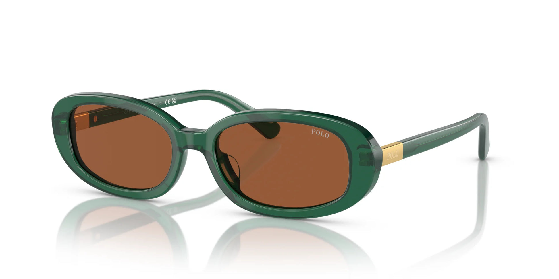 Polo PH4198U Sunglasses Shiny Transparent Green / Brown