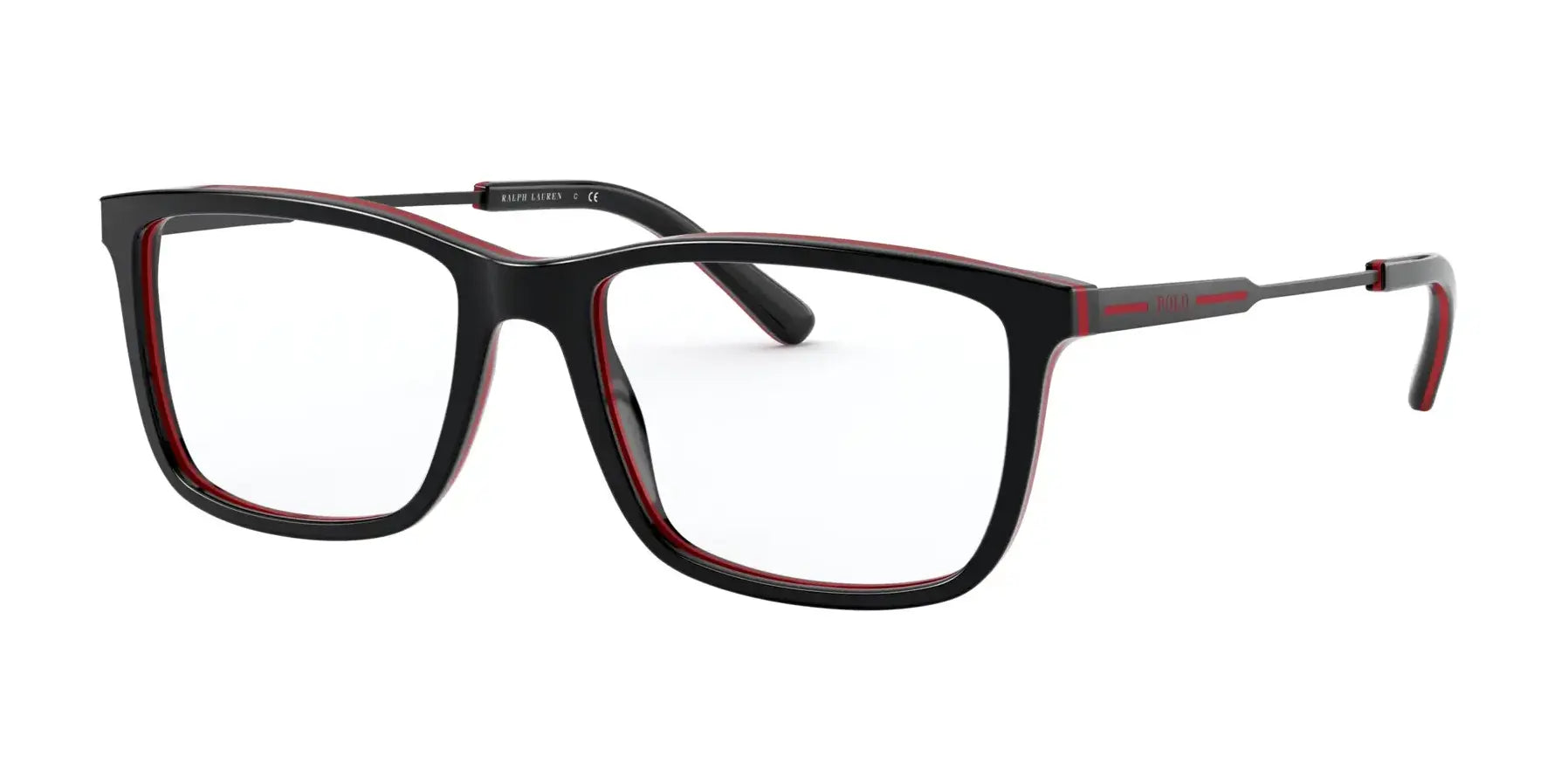 Polo PH2216 Eyeglasses Shiny Black / Red / Black