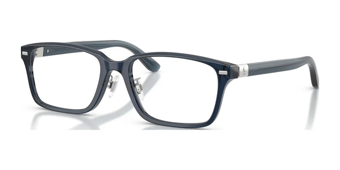 Polo PH2299D Eyeglasses | Size 55 / Shiny Transparent Blue №5955