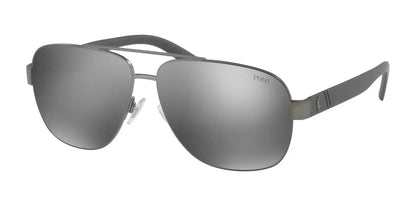 Polo PH3110 Sunglasses Semi-Shiny Dark Gunmetal / Mirror Silver