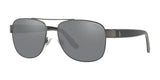 Polo PH3122 Sunglasses Matte Dark Gunmetal / Light Grey Mirror Black