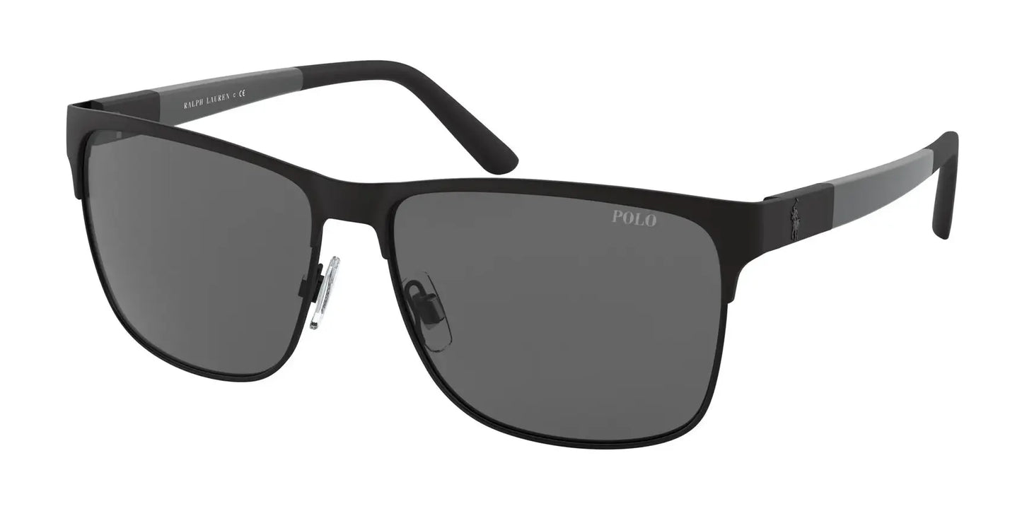 Polo PH3128 Sunglasses Matte Black On Shiny Black / Grey