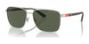 Polo PH3137 Sunglasses | Size 59 / Shiny Silver / Dark Green (Polarized) (3P 10.7%) №90019A