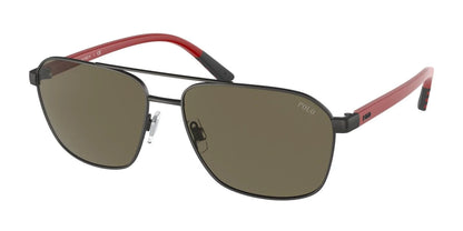 Polo PH3140 Sunglasses Matte Dark Gunmetal / Brown