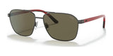 Polo PH3140 Sunglasses Matte Dark Gunmetal / Brown