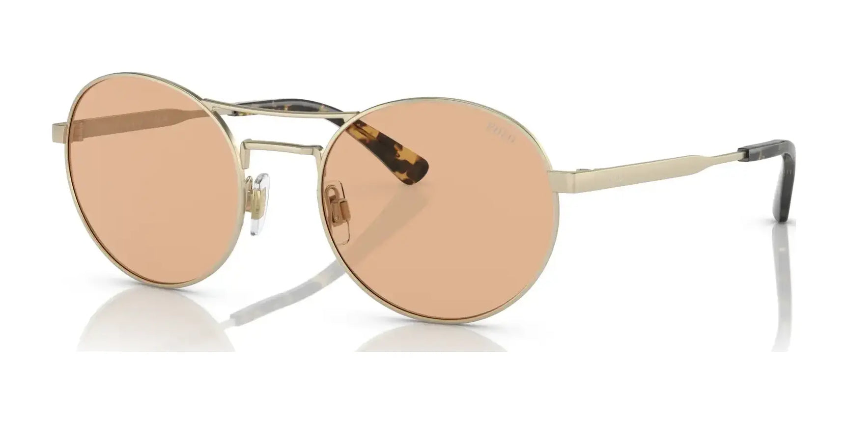 Polo PH3142 Sunglasses Semishiny Pale Gold / Light Brown