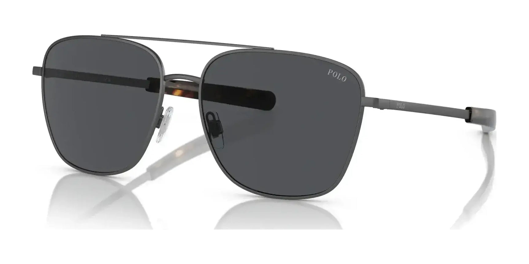 Polo PH3147 Sunglasses Semishiny Dark Gunmetal / Grey