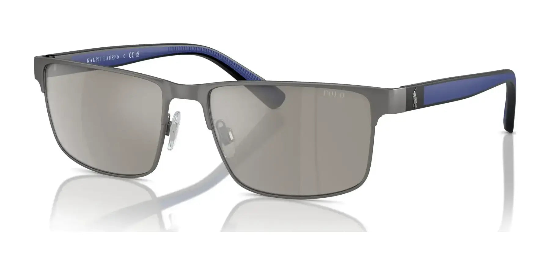 Polo PH3155 Sunglasses Matte Gunmetal / Light Grey Mirror Silver