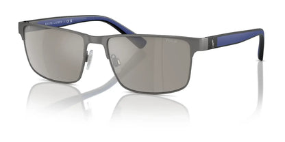Polo PH3155 Sunglasses Matte Gunmetal / Light Grey Mirror Silver