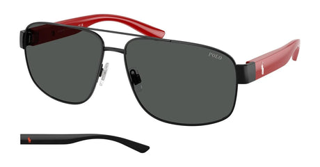 Polo PH3156 Sunglasses Semi Shiny Black / Dark Grey