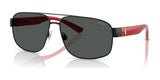 Polo PH3156 Sunglasses Semi Shiny Black / Dark Grey